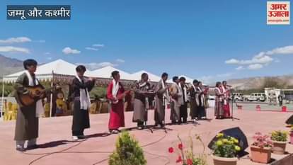 His Holiness the Dalai Lama received a grand welcome at Sindhu Ghat, LAHDC Leh organized a special banquet