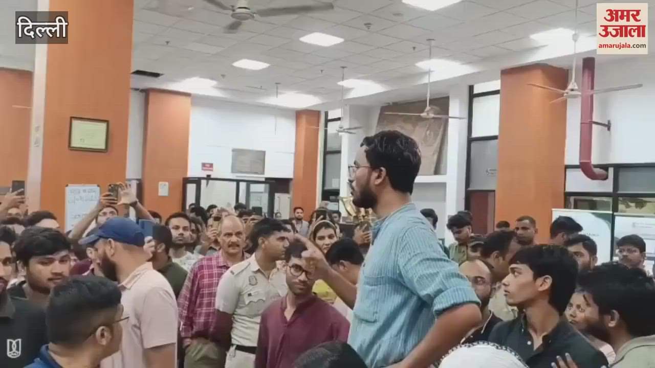 Chaos in JNU library glass broken student union president injured