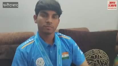 International shooter Anmol Jain got a warm welcome on reaching the society