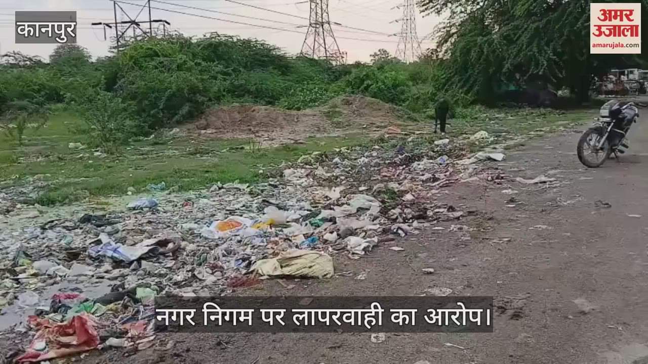 कानपुर में आवास विकास-तीन के पास कूड़े का अंबार, परेशान हैं इलाकाई लोग और राहगीर