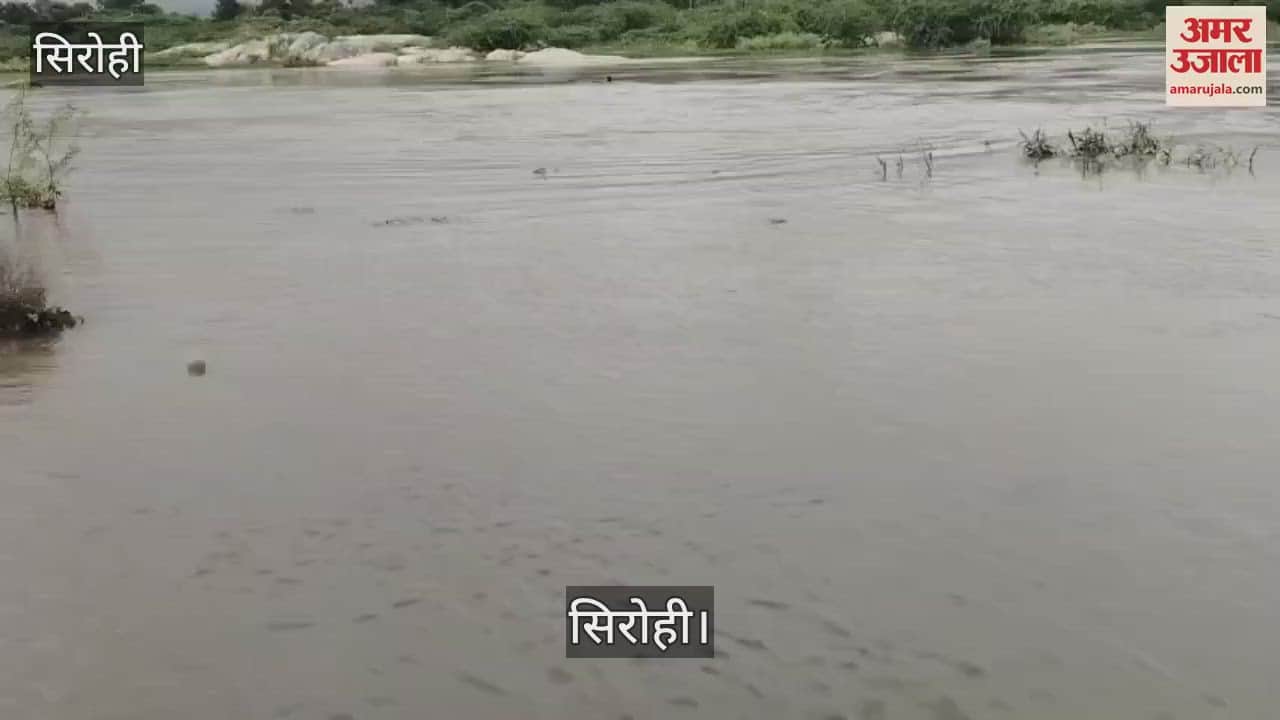 2 children trapped in the strong current of Banas river in Aburoad, both rescued safely