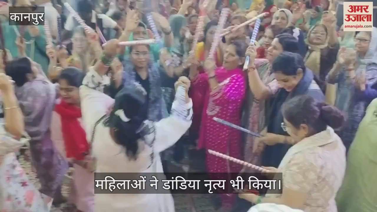 कानपुर के श्री झूलेलाल शिव मंदिर में डांडिया नृत्य और सम्मान समारोह का आयोजन