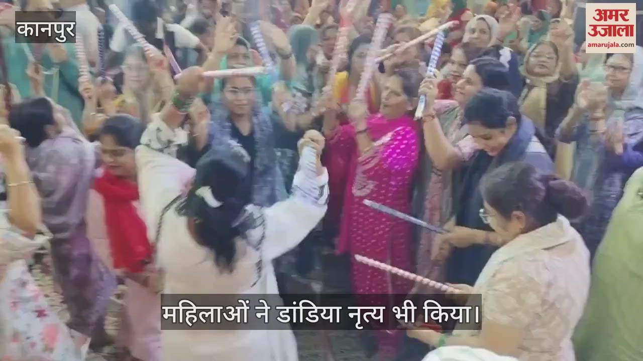 कानपुर के श्री झूलेलाल शिव मंदिर में डांडिया नृत्य और सम्मान समारोह का आयोजन