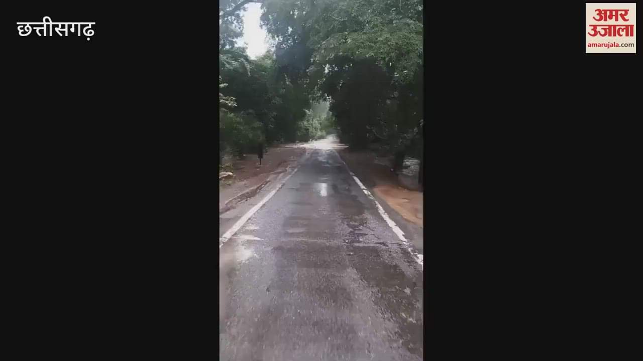 Roads in Jheeram Valley on route from Sukma to Jagdalpur were submerged in water