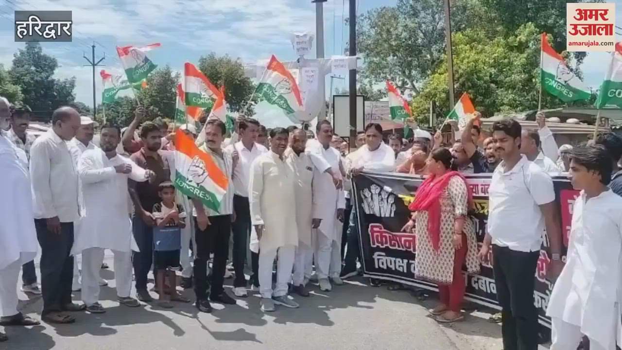 Congress workers burnt  effigy of the government under the leadership of MLA Anupama Rawat