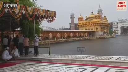 Devotees gathered at Sri Harimandir Sahib in Amritsar on the occasion of Guruta Gaddi Divas of Sri Guru Arjan Dev
