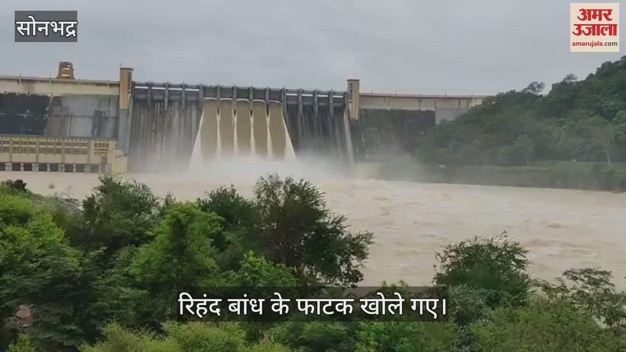 Rihand Dam Five gates opened and 42 thousand cusecs of water released in Sonbhadra
