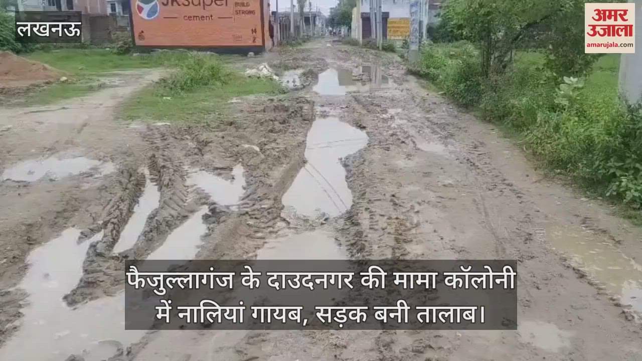 VIDEO: फैजुल्लागंज के दाउदनगर की मामा कॉलोनी में नालियां गायब, सड़क बनी तालाब