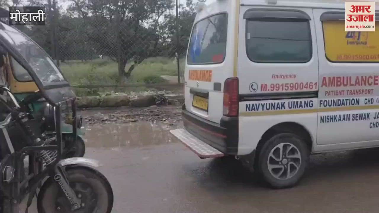 Ambulance stuck in traffic jam for 15 minutes at Nayagaon barrier, kept blowing horn but could not find way