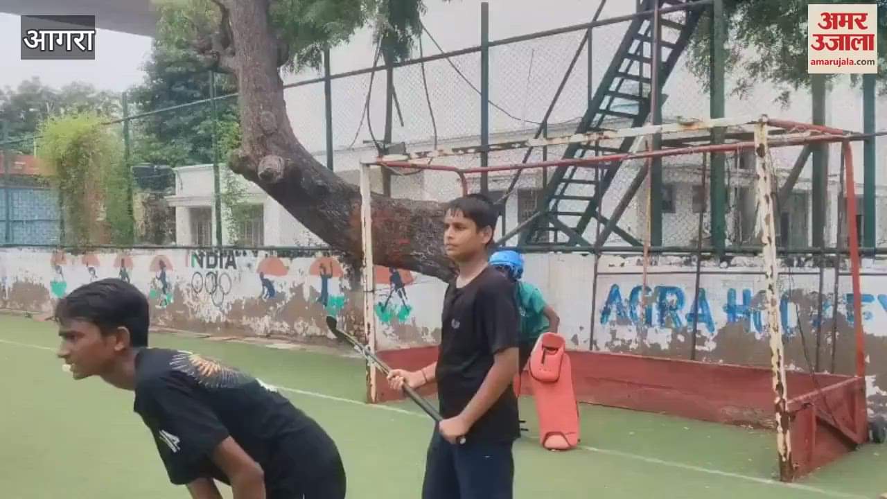 Hockey competition at stadium in agra