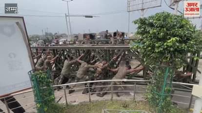 Army is busy in rebuilding the fourth Tawi bridge which was damaged due to heavy rains