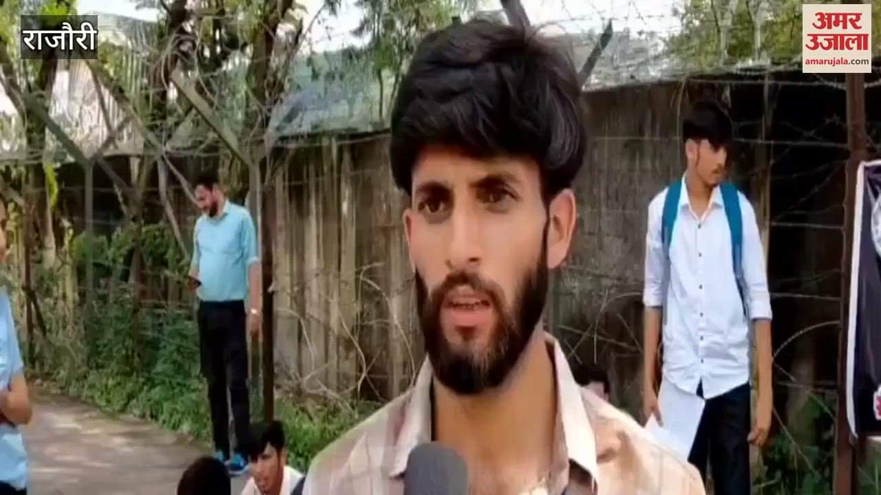 Students of ABVP Rajouri sit on hunger strike near children park Rajouri
