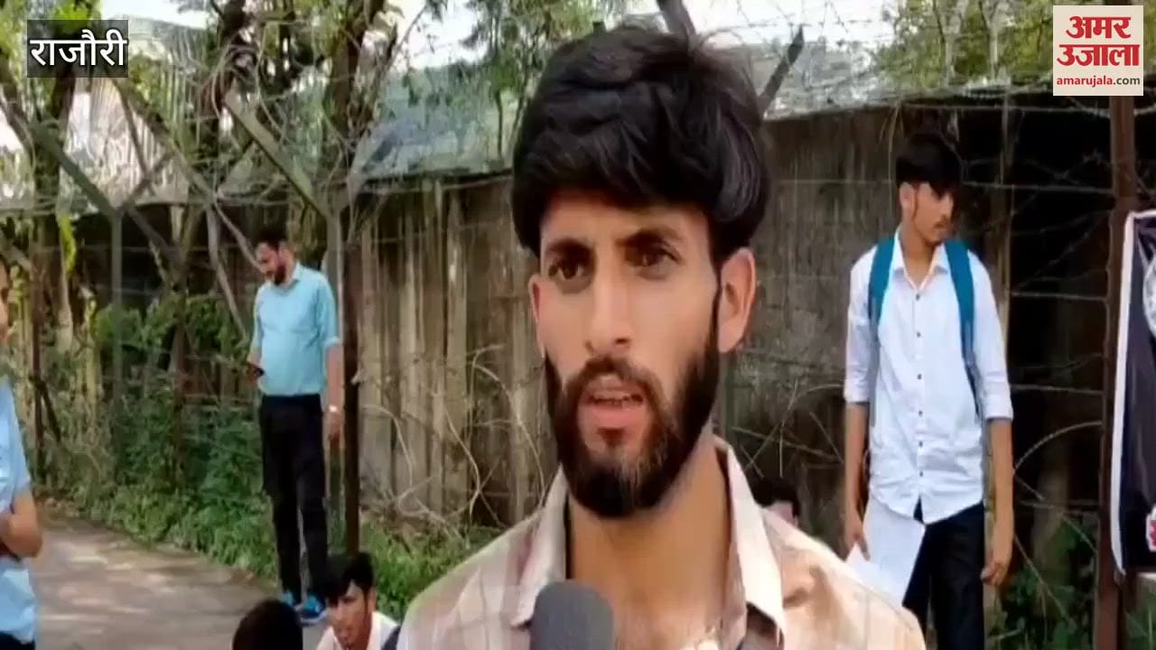 Students of ABVP Rajouri sit on hunger strike near children park Rajouri