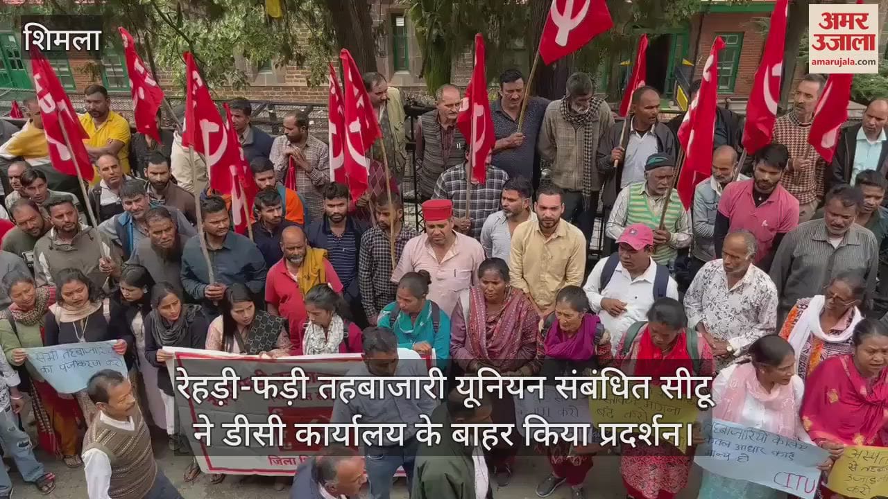 Rehri-Phari Tehbazari Union related to CITU demonstrated outside DC office