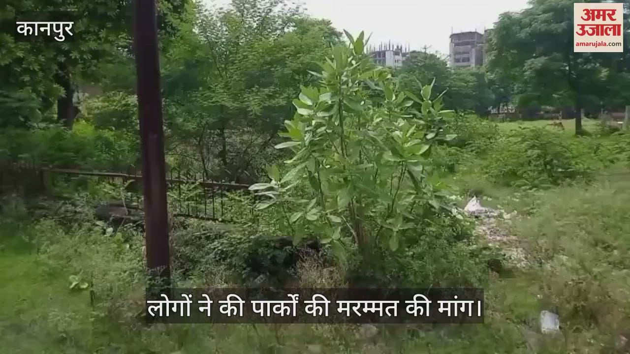 कानपुर में पार्कों काे भूला आवास विकास परिषद, दीवार टूटी…उग आईं झाड़ियां और रेलिंग चोरी