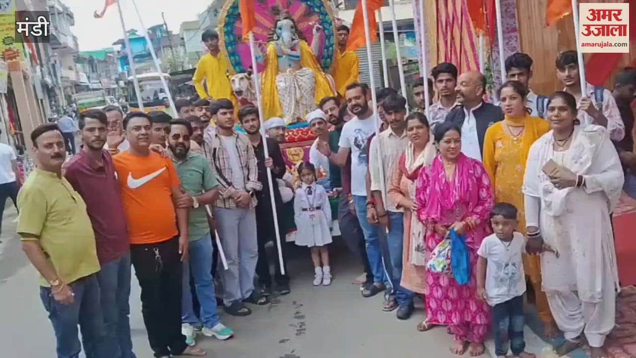 Mandi Ganapati was seated in the pandals with great pomp in Jogindernagar