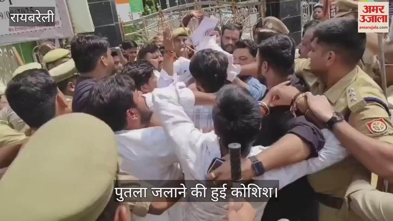 VIDEO: प्रधानमंत्री के खिलाफ राहुल की टिप्पणी से भड़के भाजपाई, पुतला जलाने की हुई कोशिश