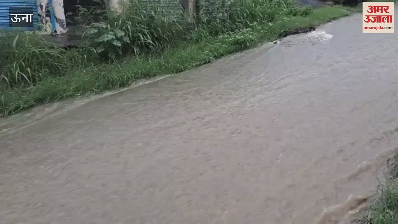 Una Waterlogging problem is serious on Rajli to Govind Sagar lake road