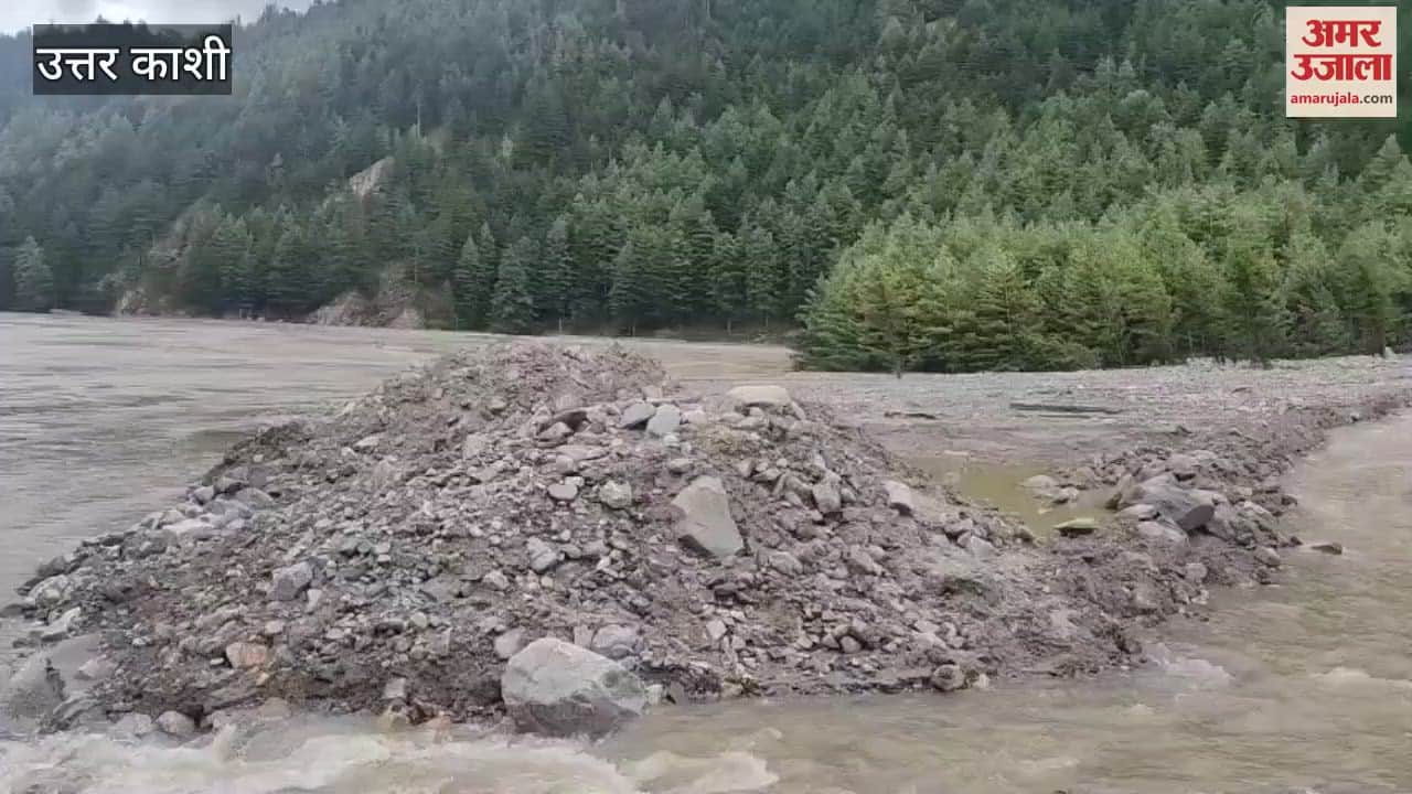 Work on channelization of the river continues in Harshil