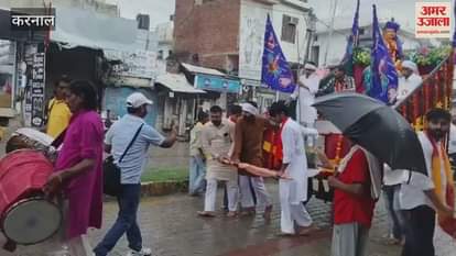 A grand procession was held in Gharaunda, Karnal on the birth anniversary of Jaharveer Gogaji Maharaj