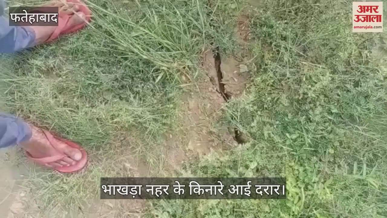 Crack in the bank of Bhakra Canal