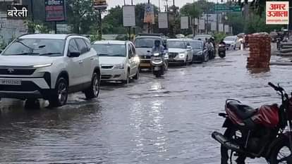 heavy Rain in Bareilly waterlogging on road