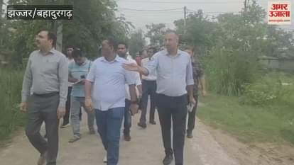 Jhajjar DC visited the city with officials, emphasized on cleanliness and waterlogging