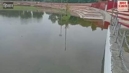Rain water filled in Mahabir Stadium in Hisar again, practice stopped