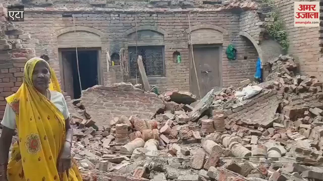 Heavy rain Warehouse Roof collapse in etah