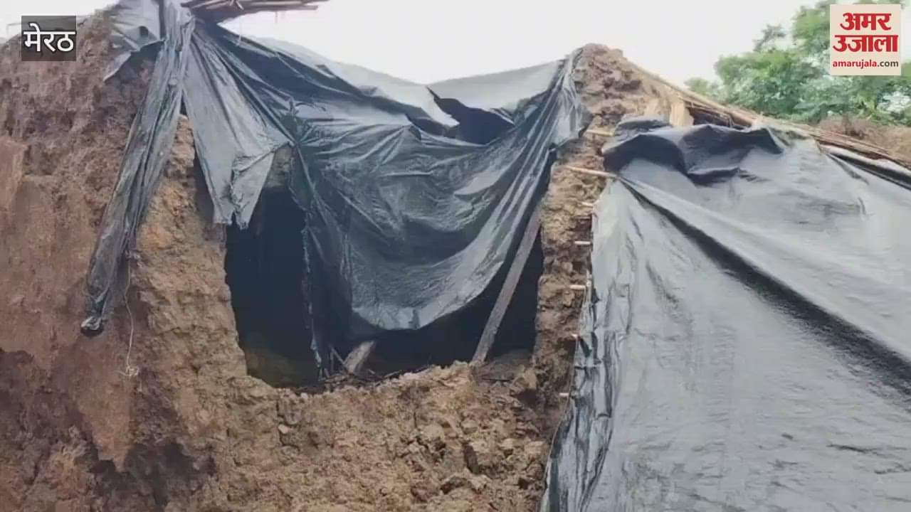 Meerut: Roof of a kutcha house collapsed due to rain in Daurala, old man injured