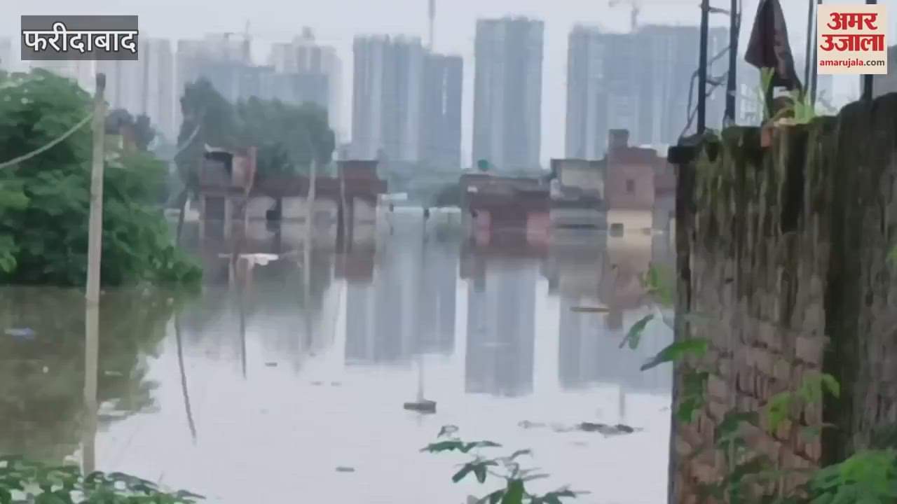 houses submerged due to filling water of Yamuna river in Basantpur village Faridabad