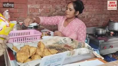 There was a crowd at the samosa chole shop during the PU student union elections