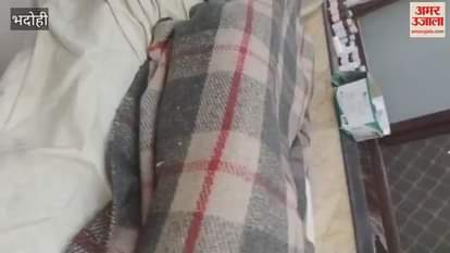 bike got unbalanced due to sudden light and fell into ditch in bhadohi