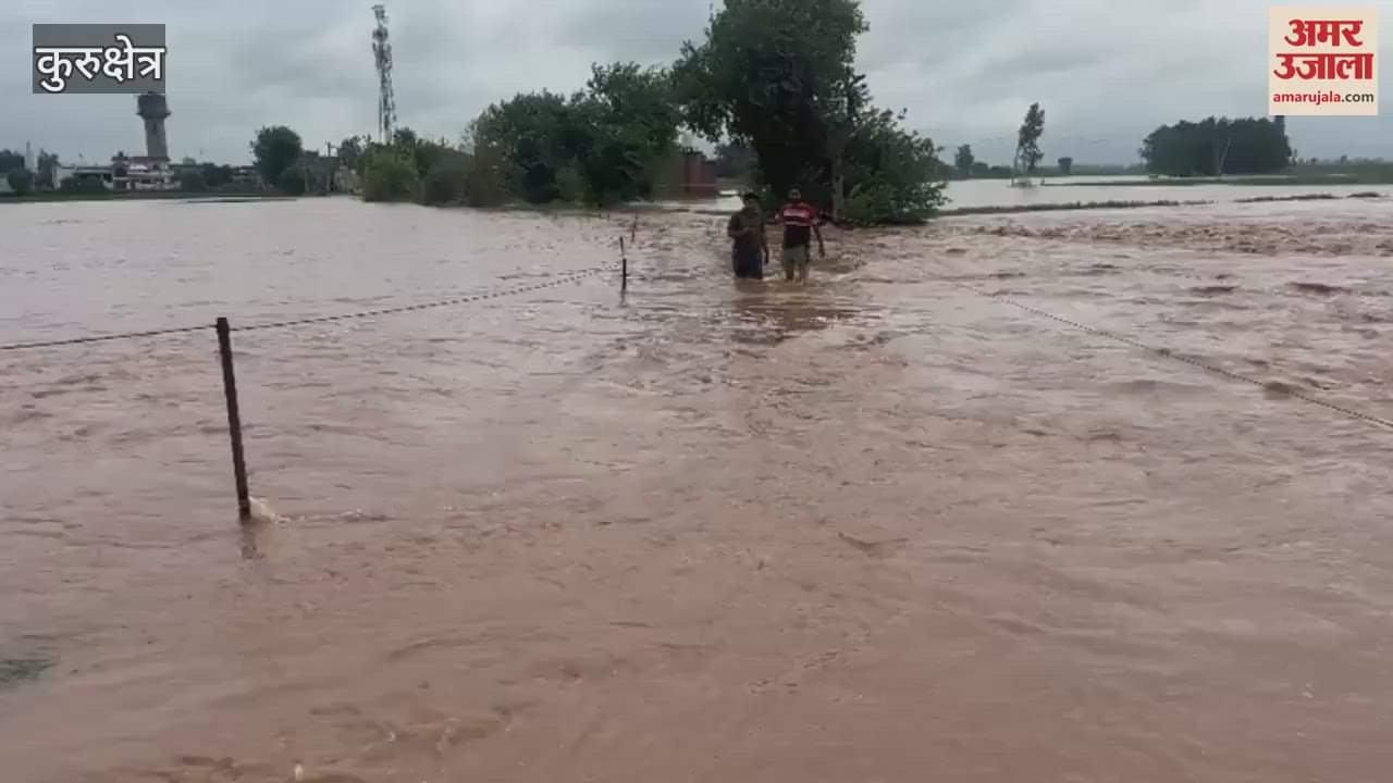 Markanda is in spate again in Shahabad of Kurukshetra, people around are not able to work