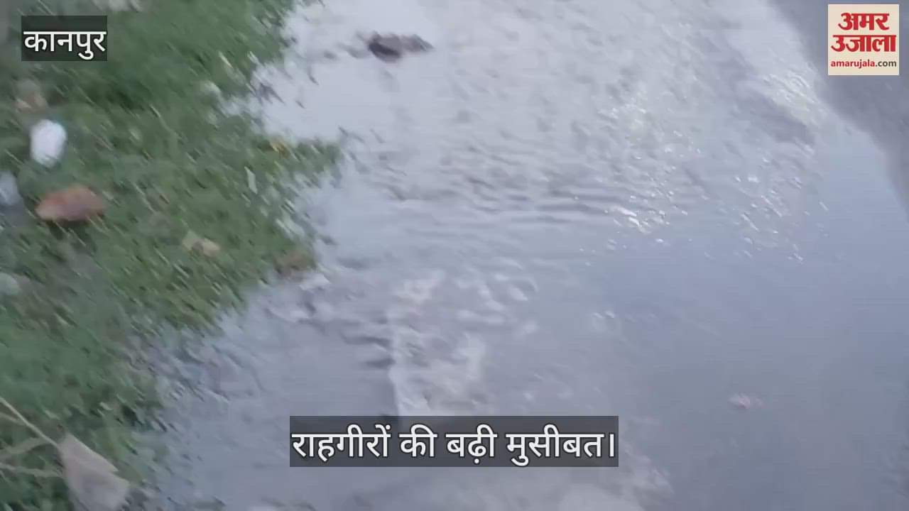 कानपुर में पनकी शताब्दी नगर डबल रोड पर लीकेज से जलभराव