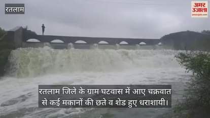 Torrential rain in Ratlam, water filled on houses of lower settlements and colonies, railway track