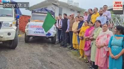 Hamirpur BJP Mandal Sameerpur sent relief material to disaster affected Chamba and Dasua
