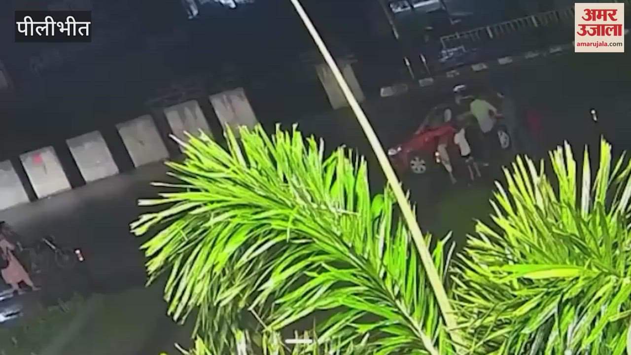 Overloaded truck overturned on car family narrowly escaped in Pilibhit