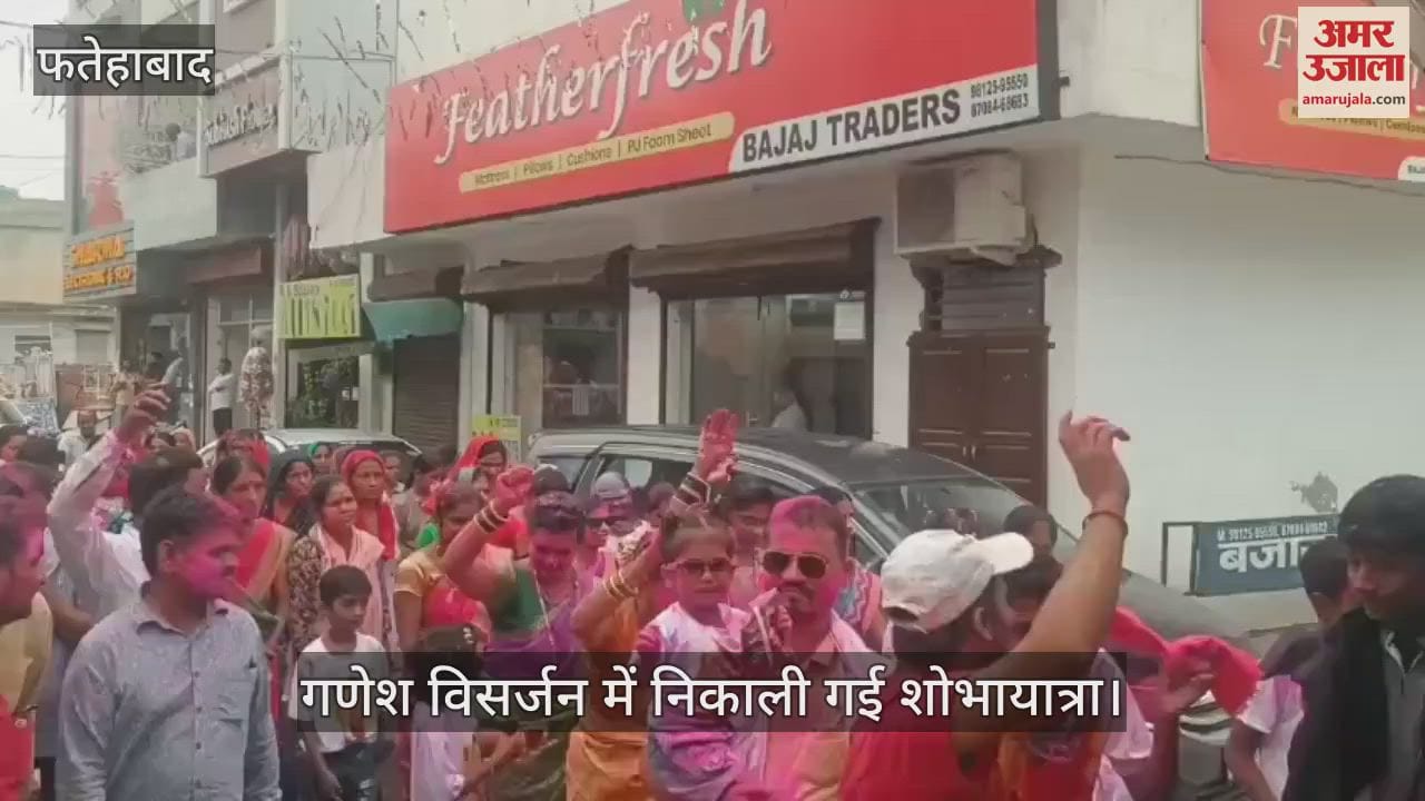 Procession taken out during Ganesh Visarjan