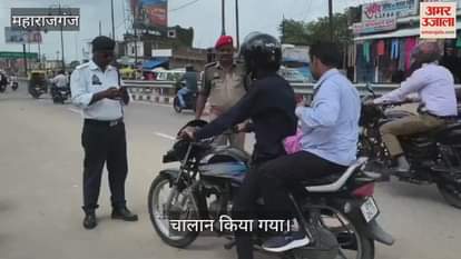 Action taken for breaking traffic rules, challan issued