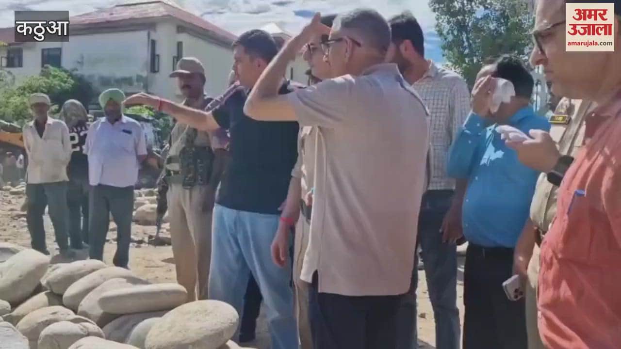 DC Kathua reviews restoration measures along Ravi River bank and Flood-affected areas