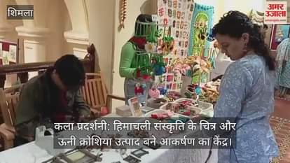 Art Exhibition: Pictures of Himachali culture and woolen crochet products became the center of attraction