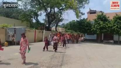 During the Ganpati immersion in Bulandshahr, chants of Ganpati Bappa Moriya resonated