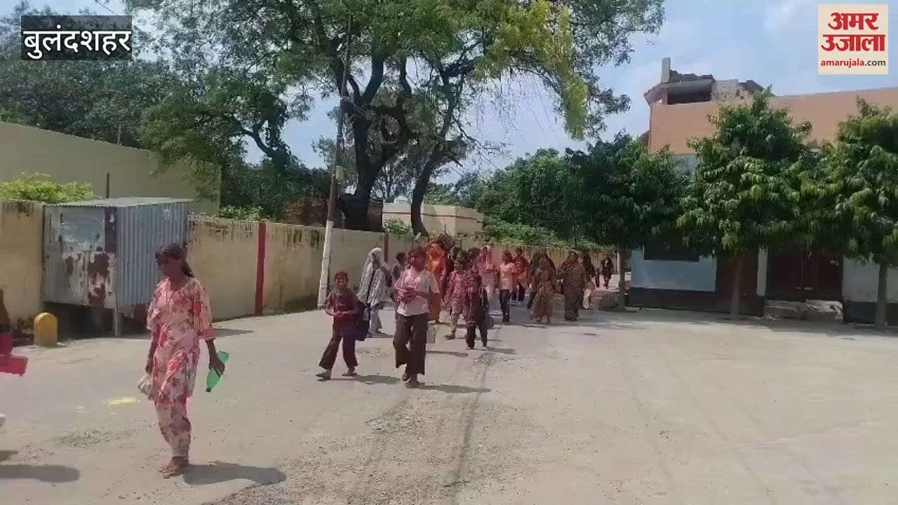 During the Ganpati immersion in Bulandshahr, chants of Ganpati Bappa Moriya resonated