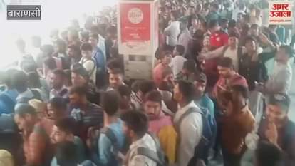 Candidates reached railway station after giving PET exam