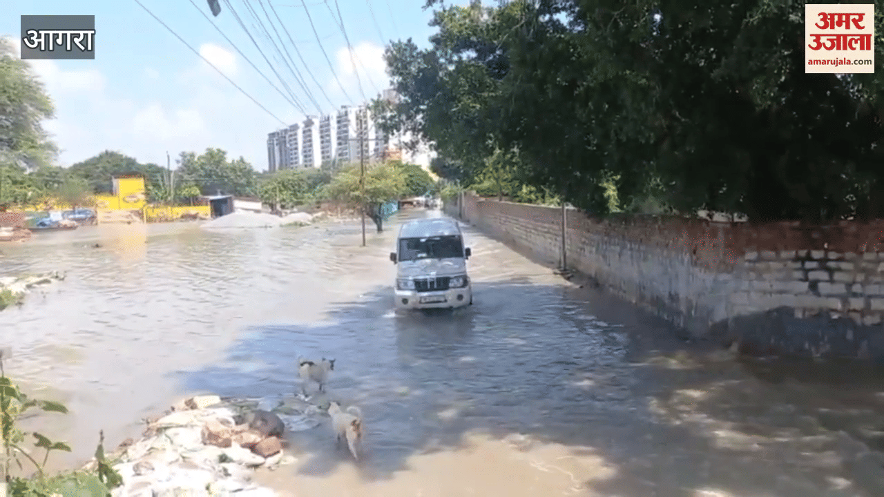 Flood water reached Amita Vihar, road closed