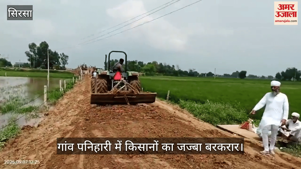 Farmers engaged in repairing soil erosion