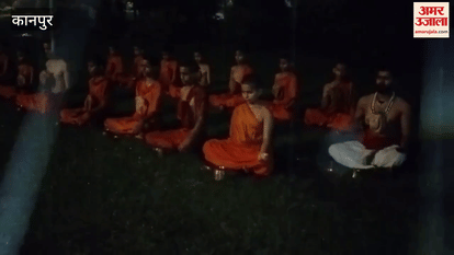 Puja was performed for world welfare in heavy rain during lunar eclipse at JK temple