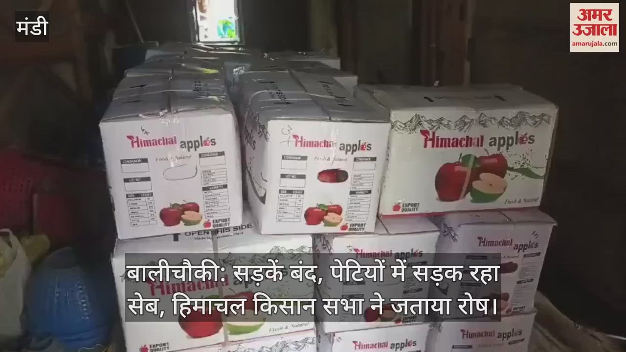 Balichowki: Roads closed, apples in boxes, Himachal Kisan Sabha expressed anger
