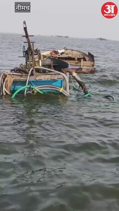 Raid by boat in Chambal river, 8 fighters seized while extracting sand